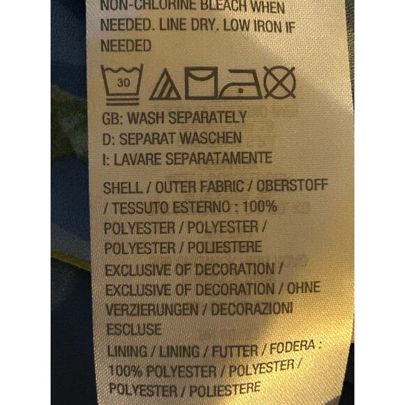 Belle Kim Gravel blue floral embroidered lined blouse 3X flowy business - Picture 4 of 8